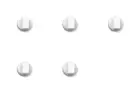 5 x Genuine Chef 617 Gas Cooktop White Control Knob GHC617W GHS607W GHS605W