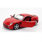 1:36 Alfa Romeo 8C Model Car Diecast Metal Toy Cars Toys for Boys Kids Gifts Red