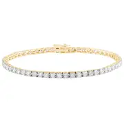 Tennis Bracelet with 3.00ct of Laboratory Grown Diamonds in 9kt Yellow Gold