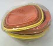 Vintage Tupperware Servalier Bowl SET Harvest Yellow Harvest Orange 836 838 840