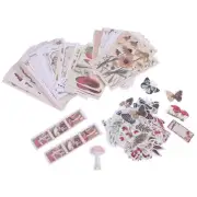200 Pieces Vintage Scrapbook Supplies Pack for Junk Journal Planners DIY 6829