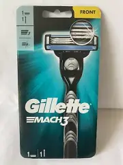 Gillette Mach3 For Men 1 Cartridge / 1 Handle, Microfin Skin Guard NEW!