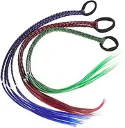 Ipetboom 3pcs Ponytail Headband Braided Curly Hair Products Hair Extensions for Women Hairnet Scrunchies Drawstring Ponytail Human Hair Wig Braid Extensions High Temperature Wire