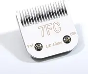 [OwnLifeYF] Steel Detachable Pet Clipper Blade 7F 3.2mm 1/8'' Compatible with Most Andis, Oster, Wahl, Conair, A5 Dog Grooming Clippers, Made Using Japanese High Carbon Steel