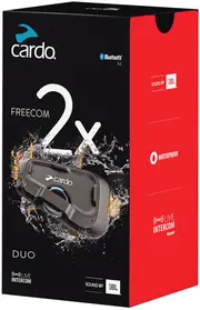 Cardo Freecom 2x Duo Communication System Double Pack, black for Men One Size