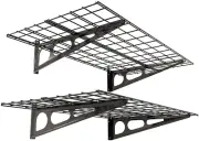 2 Tier 2-Pack 2X4Ft 24-Inch-By-48-Inch Wall Shelf Garage Storage Rack Wall