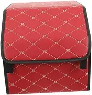 HOLIDYOYO Car Trunk Organizer Box Leather Storage for Easy to Clean Space Saving Design for Travel and Home Use Compact Multi Functional Storage Helper