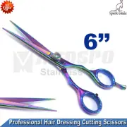 Salon Hairdressing Scissors Barber Cutting Shear Styling Scissor Multi Color 6''