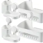 Waterproof Shower Shelf Organizer – 2 Sets Suction Caddy with Toothbrush Holder