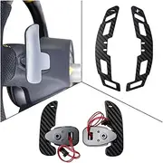 Car Steering Wheel Shift Paddles for Mercedes-Benz A C E S G V Class AMG C63 E300 A45 Dragonfly 10-24 All Series Carbon Fiber Magnetic Shift Paddle Extended HTEOPOEKFR(Triangle)