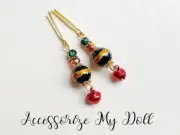 Christmas Doll Jewelry Rainbow High OOAK Blythe Earrings Shadow High Pullip BJD