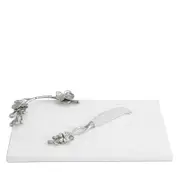 Michael Aram White Orchid Small Cheeseboard with Knife