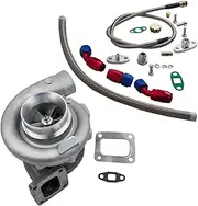 Floating Bearing T76 Turbocharger Oil Cold Power Up To 500hp Oil Line Kit
