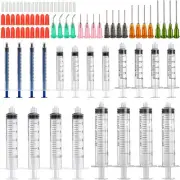 Glue Applicator Syringe with Blunt Tip Needle and Cap, for Liquid, Glue,...
