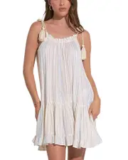 Elan Tie Strap Mini Swim Cover-Up Dress