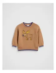 [Seed Heritage] Moose Knit Sweater in Brown