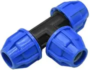 1pc DN15 DN20 DN25 PPR PVC PE Tube Tee Water Splitter 1/2 3/4 1inch Water Pipe Reducing Tee T Connector(Blue)