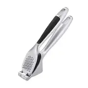 Garlic Press Easy to Clean Use Heavy Duty Garlic Mincer Labor-Saving Handle Garlic Grinder Dishwasher Safe Kitchen Gadget silver