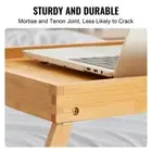 Bamboo Foldable Bed Tray Table for Breakfast Snacks Picnic Laptop Use