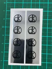 old school bmx decals stickers dk hubs, black on chrome