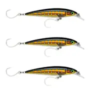 3x Rapala 14cm Saltwater X Rap Long Cast Sink Minnow Fishing Lures -Sailfish UV
