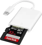 (MFi Certified) USB C to SD Card Camera Reader,esbeecables SD Card Reader for iPhone15,Trail Camera Viewer SD Memory Card Reader Adapter for iPhone15/15Plus/15Pro/15ProMax/iPad Pro,Plug and Play