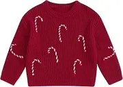 [Emmababy] Toddler Christmas Sweater Baby Boy Girl Knitted Christmas Sweatshirt Long Sleeve Pullover Tops Infant Winter Clothes