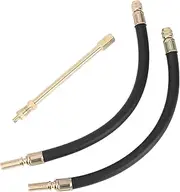 X AUTOHAUX 1Set 180 Degrees Copper Tire Valve Extension with Flexible Plastic 250mm Tyre Valve Stem Extender for Car Motorcycle RV Truck Bike