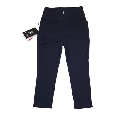 Spyder Active Womens L 4-Way Stretch Fabric Soft Pants With Reflective Trim