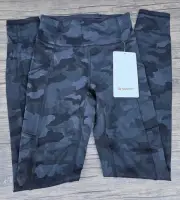 Lululemon Women's Invigorate 28” Tight LW5DJ6S Black Camo Print Size 2 C4