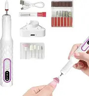 Electric Nail File Kit | Electric File Efile Set for Acrylic Gel Nails,15000 RPM Manicure Pedicure Grooming Tool with 3 Adjustable Speed for Grinding Polishing Shaping
