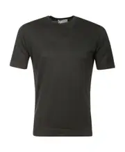 plain cotton T-shirt M Black