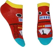 [Hollywood] Robot Face Ankle Socks