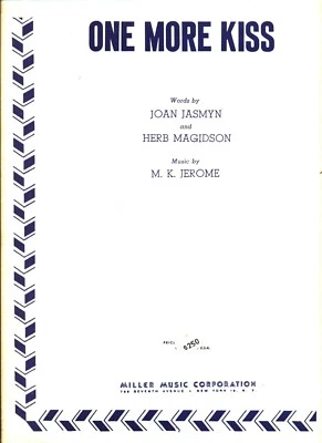 JEROME ONE MORE KISS SHEET MUSIC PIANO/VOCAL/GUITAR/CHORDS VERY RARE 1931 NEW