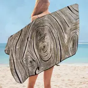 Wood Log Microfiber Beach Towel
