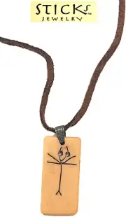 Sticks Jewelry Bone Leather Columbian Native Amerindian Necklace Brown Dragonfly