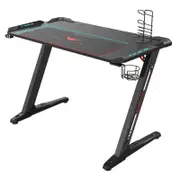 Eureka ERK-EDK-Z1S Ergonomic Z1-S Gaming Desk with Blue LED Lights Controller Stand