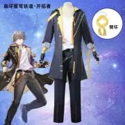 Honkai: Star Rail Trailblazer Men Halloween Cosplay Costumes Coat Pants Wig Set