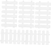 HYTROVE 5Pcs Picket Fence for Garden Decoration Fence for Courtyard Kindergarten Flowerbeds and Christmas Displays Round Head