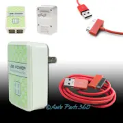 20X 4 USB PORT HOME WALL ADAPTER+6FT CABLE POWER CHARGER RED FOR GALAXY TAB NOTE