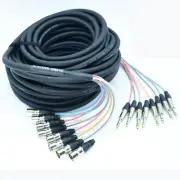 70Ft Snake Cables Audio Balanced Patch 1/4" to XLR Male Cable 8 Channel Connecto