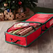 Christmas Wrap Wrapping Organizer Decoration Paper Storage Bag Tidy Gift