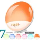 Smart Wake Up Light Workday Digital Alarm Clock LED Lamp Sunrise Sunset FM Radio