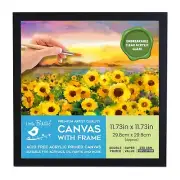 Little Birdie Frame With Canvas Panel 12"X12" 1/Pkg-Narrow Black