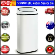Devanti 68L Motion Sensor Bin Waste Rubbish Trash Can Automatic Kitchen Office
