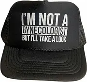 [FUNNY TRUCKER HATS] I'm Not A Gynecologist But I'll Take A Look Hat Trucker Cap Black