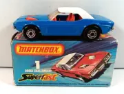 Matchbox Superfast 1-75 No1 Dodge Challenger Blue 1975 Red Interior J Box MINT
