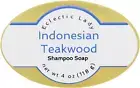 Indonesian Teakwood Shampoo Soap Bar By Eclectic Lady, 4 oz Bar
