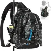 Versatile Fishing Tackle Backpack with Ergonomic Straps - Ideal for Adventurers