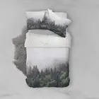 3D Forest Mist Landscape Quilt Cover Set Bedding Sets Pillowcases Queen
